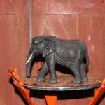 Black Wooden Elephant Carving