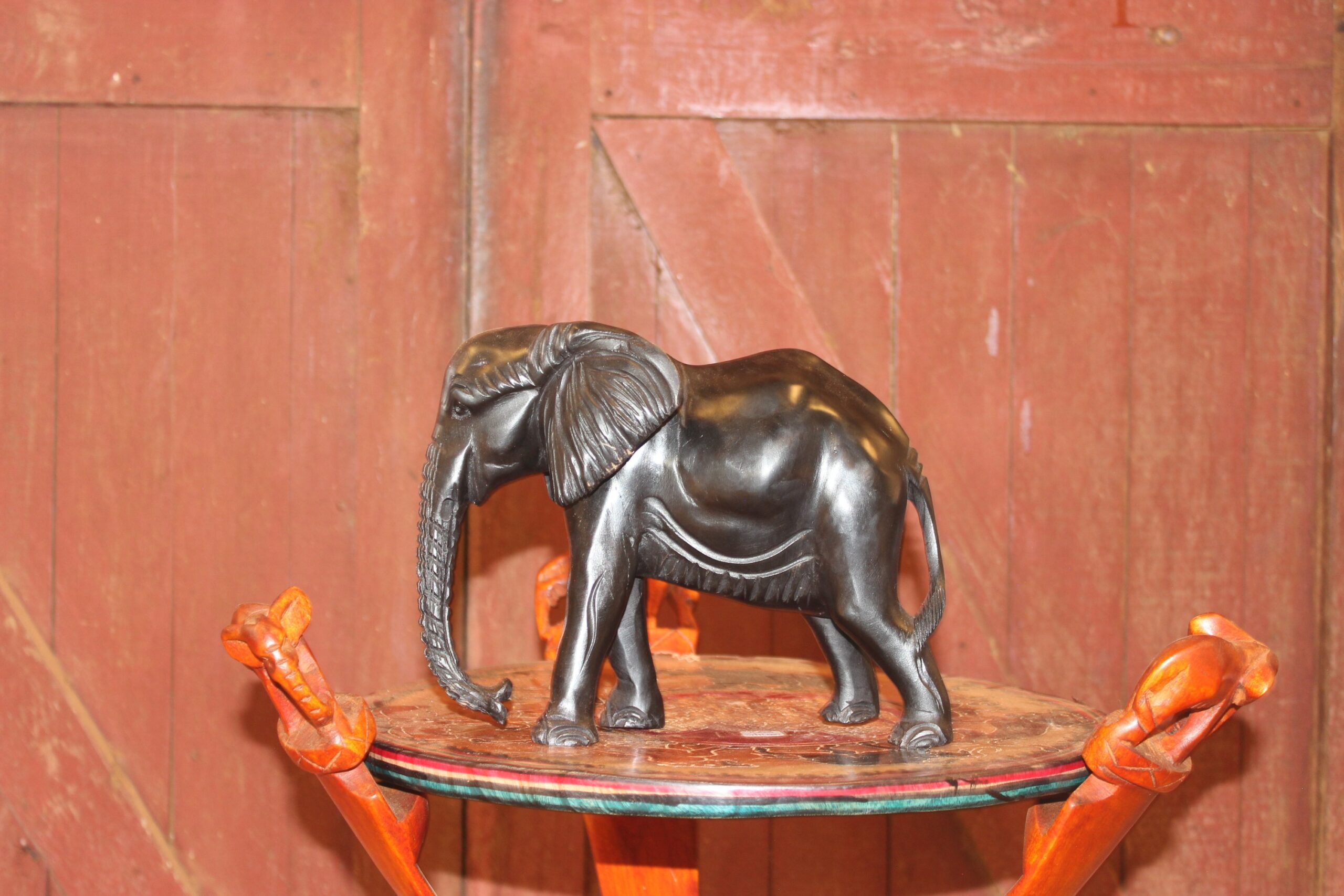 Elephant wood carving
